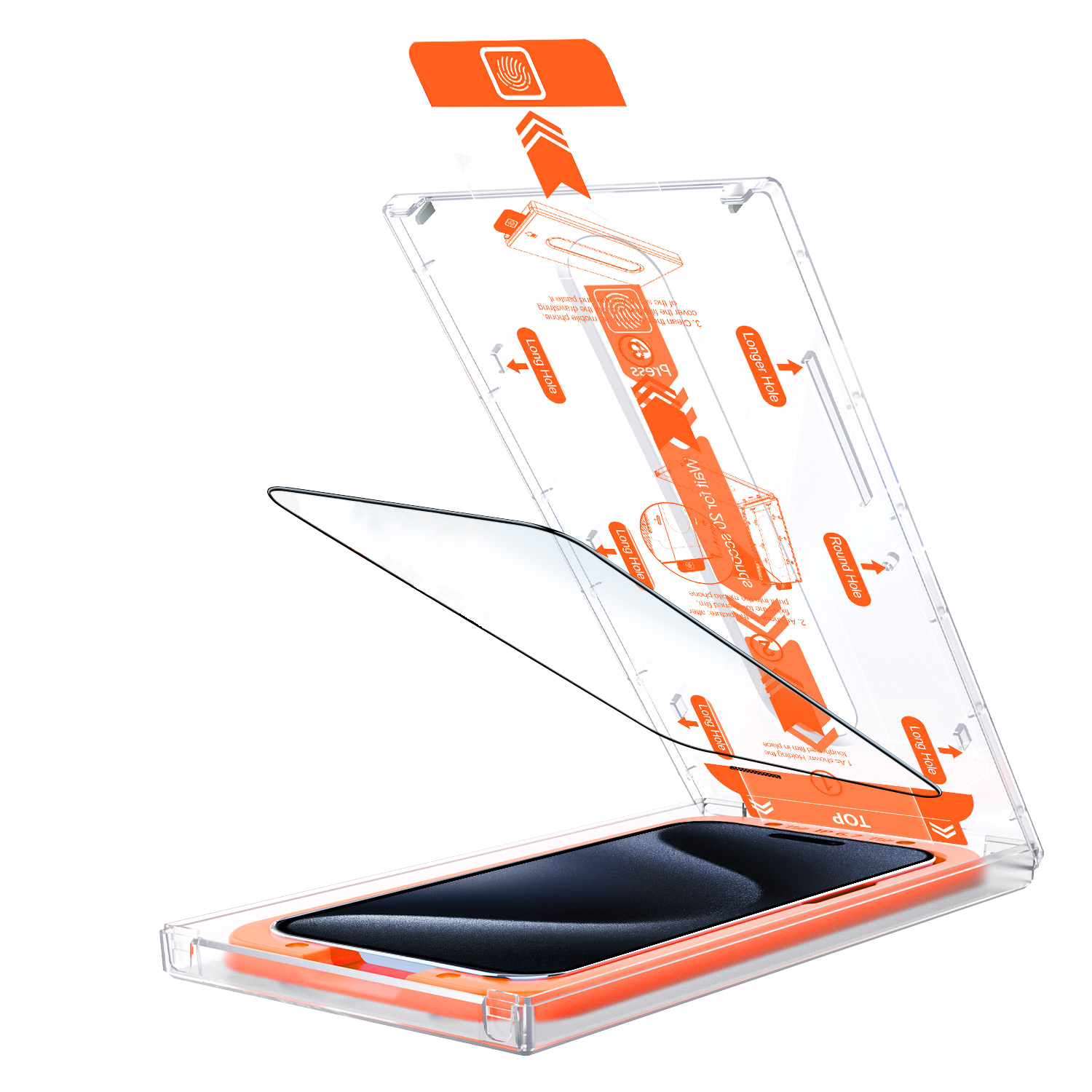 iOpraveno PRÉMIOVÉ ČIRÉ ochranné sklo se systémem jednoduchého lepení (včetně aplikátoru).