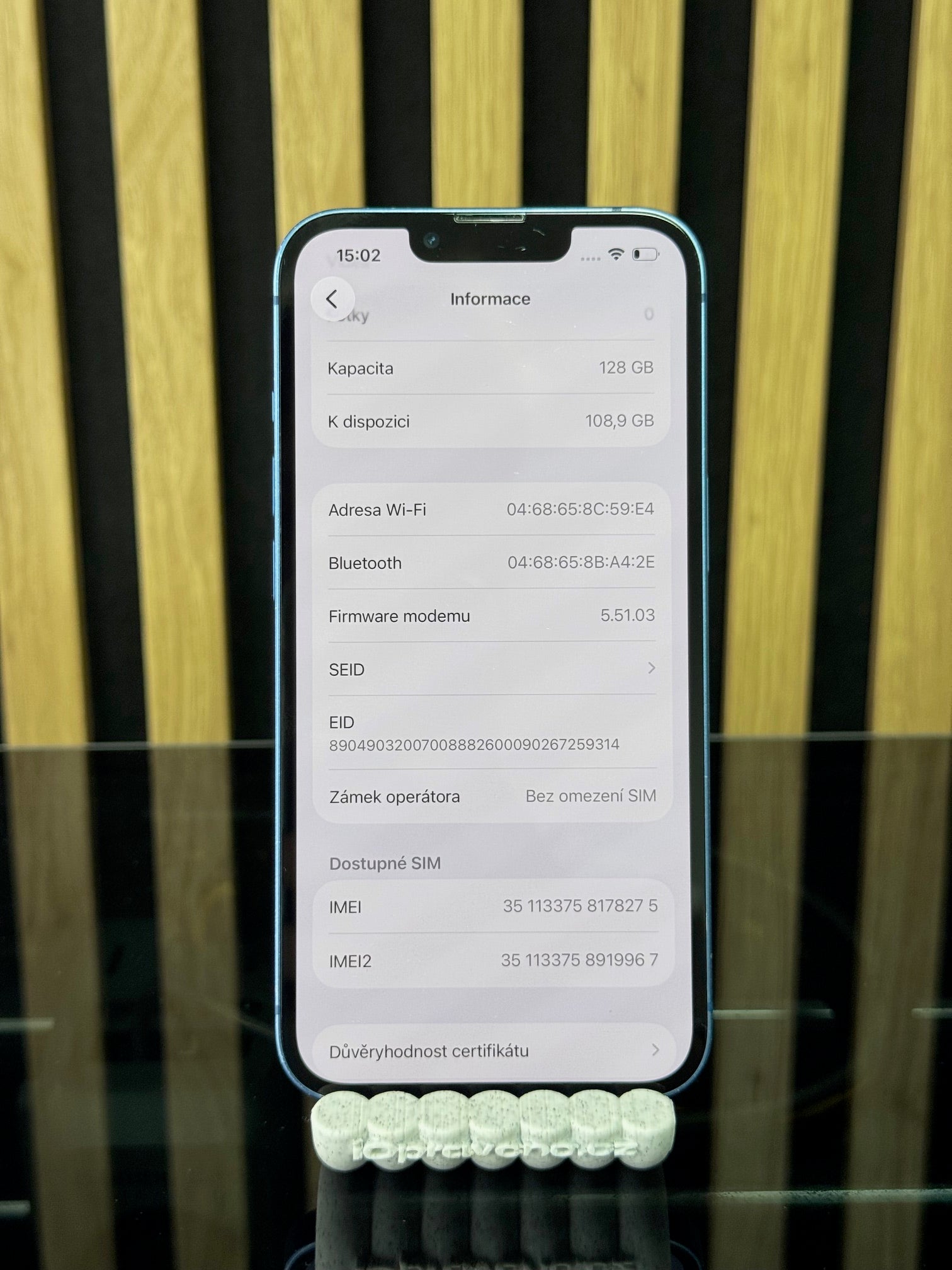 iPhone 13 128GB Velmi pěkný stav, konkrétní kus 8275, fotka 2 z 10