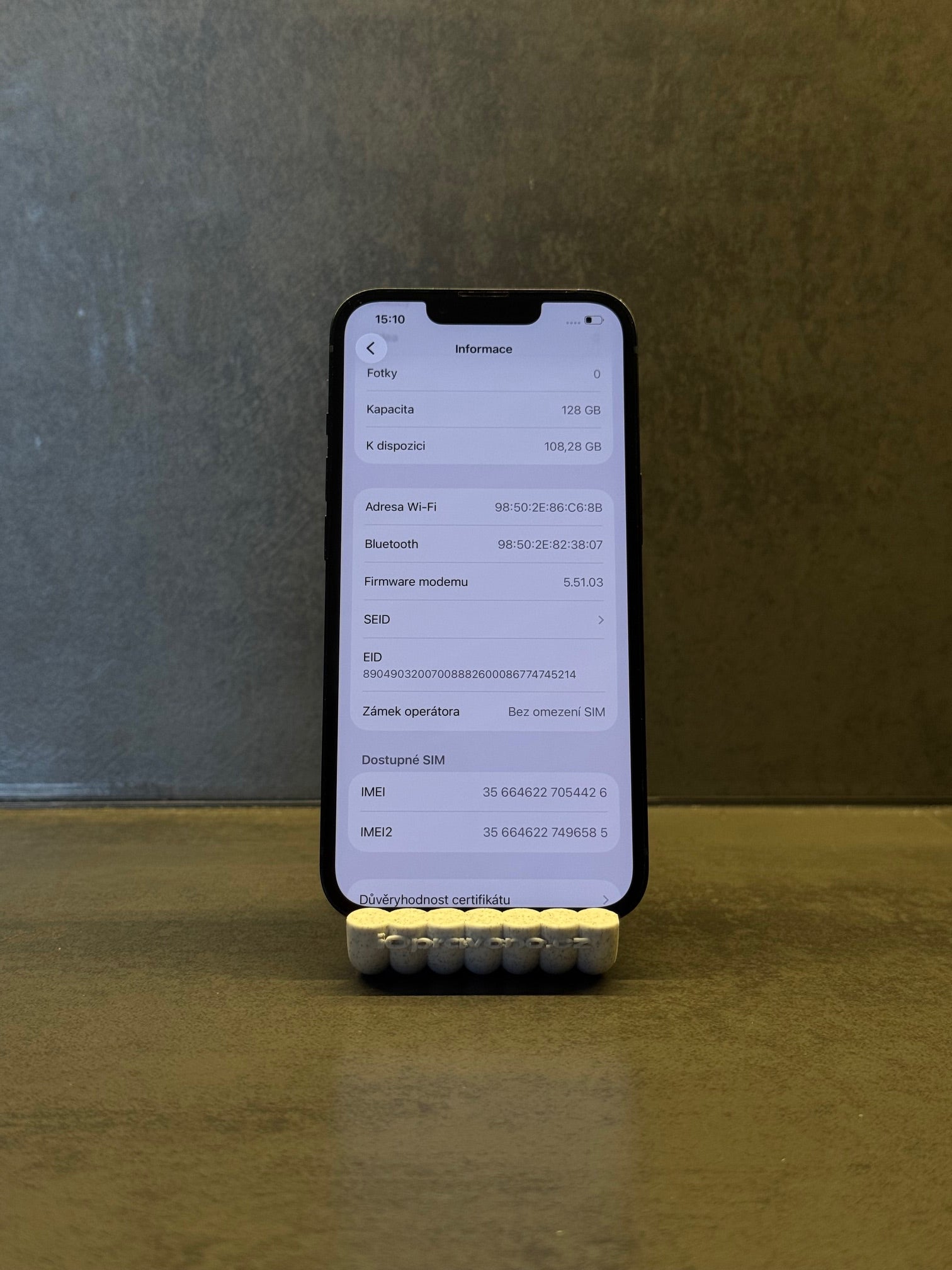 iPhone 13 128GB Temně inkoustová Výborný stav, konkrétní kus 4426, fotka 3 z 8
