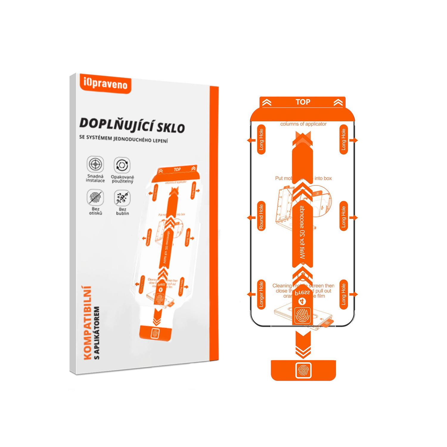 iOpraveno PREMIUM CLEAR protective glass with simple bonding system (without applicator)